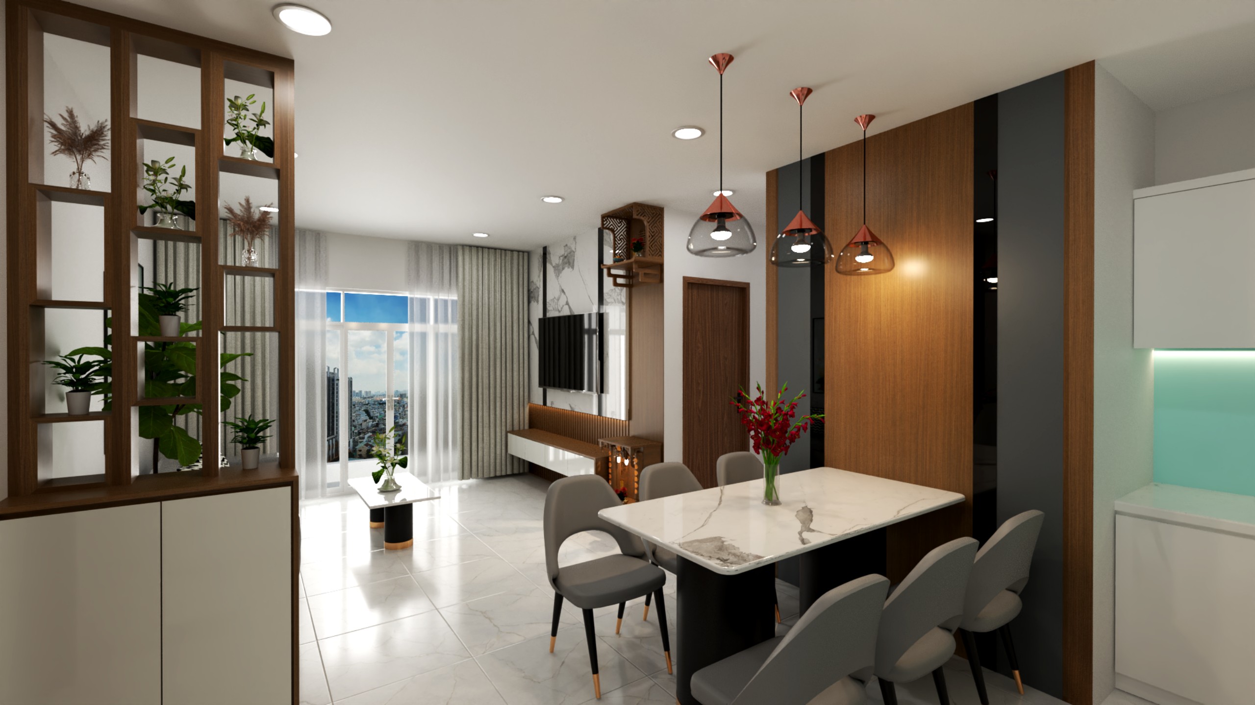 CĂN HỘ 2PN 2WC 66M2 FULL NỘI THẤT 